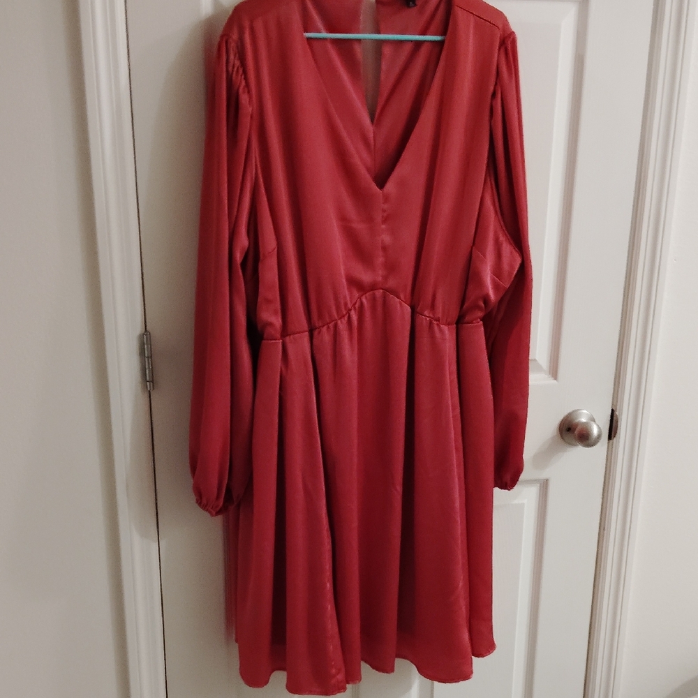 Torrid Coral V-Neck Dress